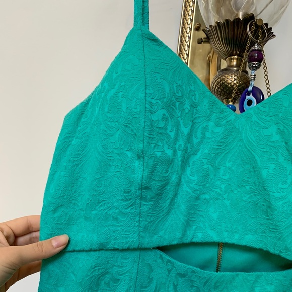 XOXO teal dress, size 13/14 - Picture 2 of 5